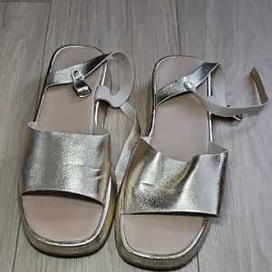 Zara Metallic Gold Women's Sandals